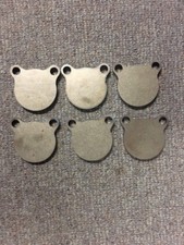 AR500 Steel Target Hanging Gong 3" x 3/8" Set of 6 Double Ear Plates USA MADE