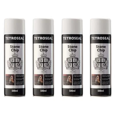 Tetrosyl SCS502 Stonechip Protection Underseal Aerosol Spray Paint White x4