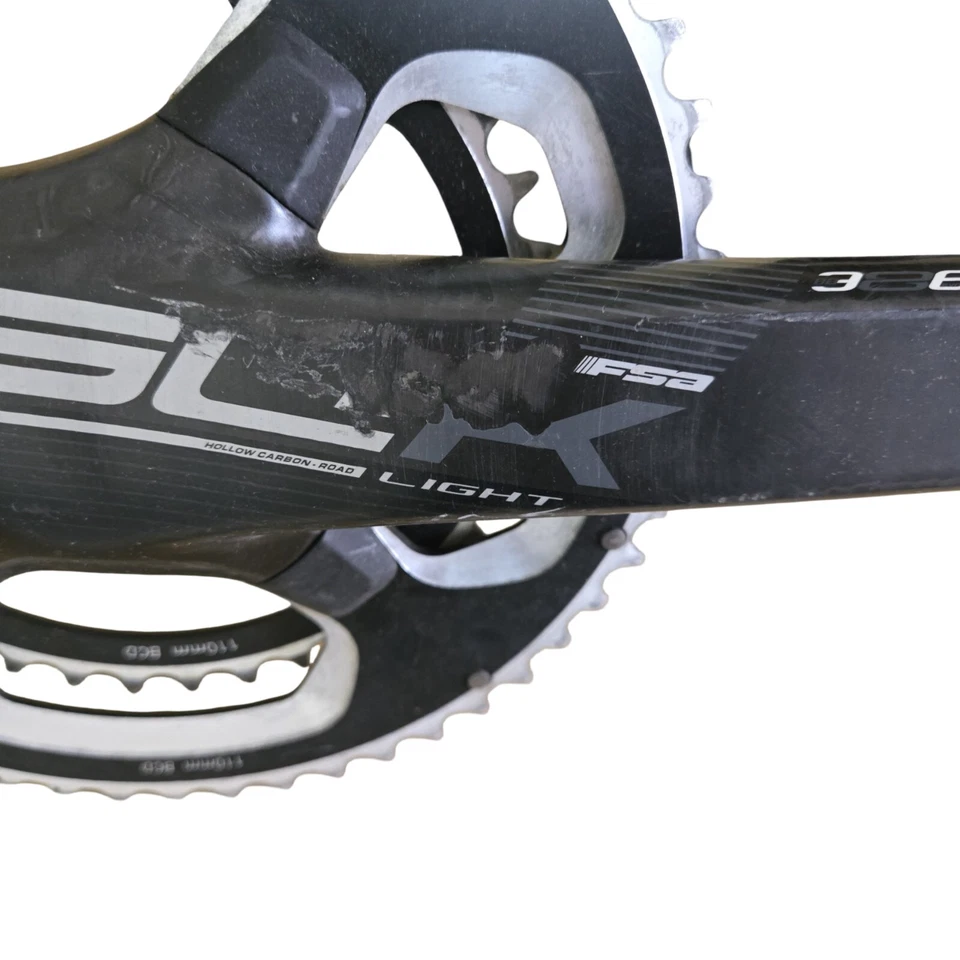 FSA SL-K Light Carbon Road bike Crankset 53t 39t 175mm - Image 3 of 4