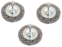 3X DrahtbüRste ScheibenbüRste 50Mm Stahl RundbüRste Bohrmaschine Gewellt