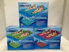 Sun Comfort Pool Mattress, Over Sized, 88" x 73" Inches, with Color Options