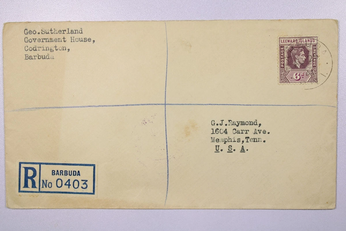 Cover Leeward Islands Stamps for sale | eBay