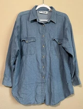 Carolina Blues by Carolina Colours Ladies Long Sleeve Faded Blue Denim Shirt 20W