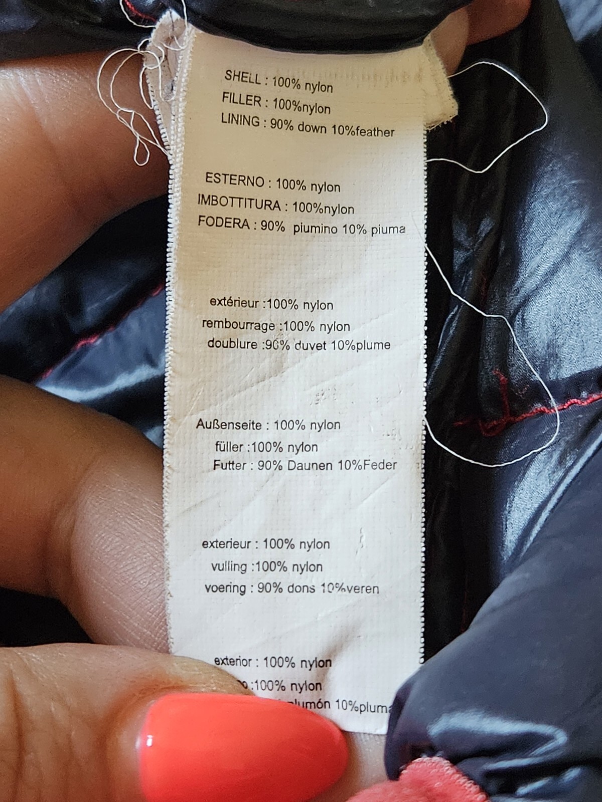 BOMBOOGIE Red Down Jacket Size M - image 8