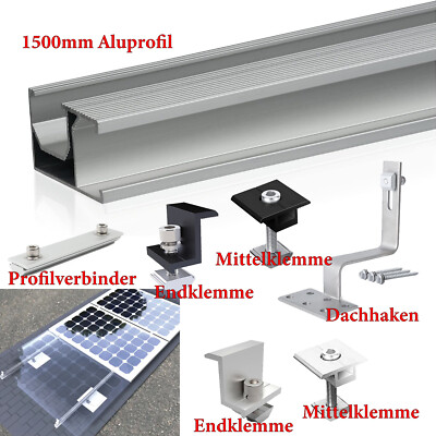 Solarprofil Aluprofil Solarschiene Ziegeldach PV Montageschiene Befestigung
