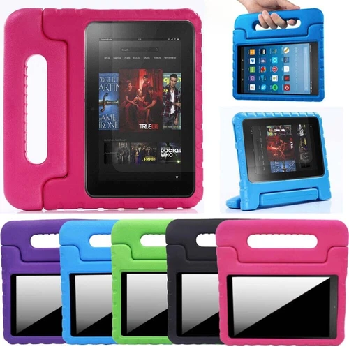 For Amazon Kindle Fire HD 8 12th 8" 2024 Shockproof Kids Foam Case Handle Cover