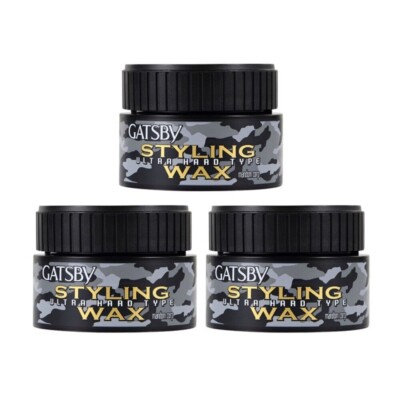 Gatsby Hair Wax / Mens Hair Styling Ultra Hard Wax / 80g x 3ea