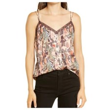 NEW $135 ALLSAINTS Blush Pink Nia Masala Silk Blend Camisole/Tank Top 10 SKU2085