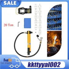 20 Ton Hydraulic Crimper Crimping Tool Cable Wire Hose Lug Terminal+12 Dies Set