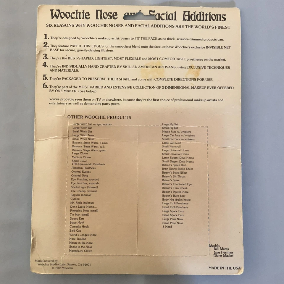 Woochie adiciones faciales orejas espaciales grandes Spock Trek alienígena lobo diablo prótesis Foto 2 de 3