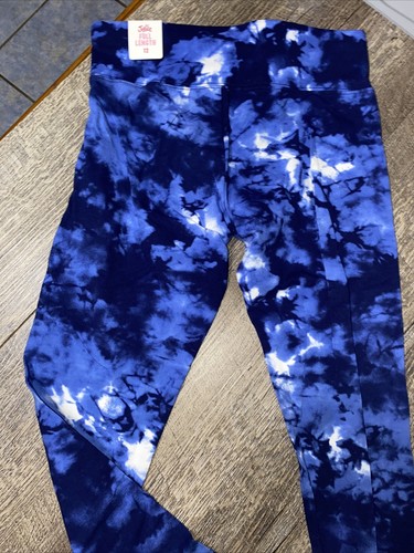Justice sz 12 blue White tie dye leggings nwt Christmas birthday - Picture 5 of 5