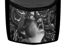 Medusa Snake Woman Grayscale Truck Hood Wrap Vinyl Car Graphic Decal 58