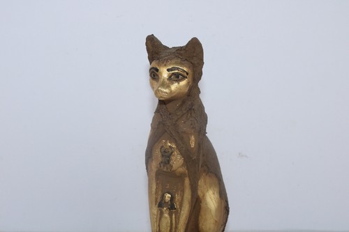 RARO ANTIGUO EGIPCIO ANTIGUO MOMIFICADO Estatua del Antiguo Faraónico Gato Ba... - Imagen 14 de 16