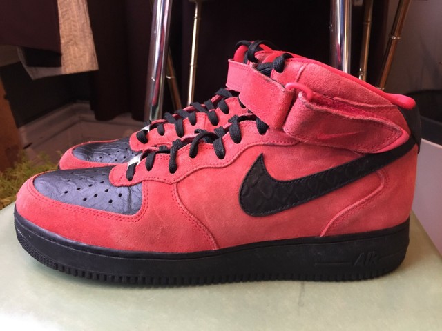 air force 1 mid red python