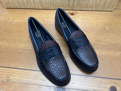 GH BASS WEEJUNS 8.5 D US MENS LOGAN CROC WEEJUNS LOAFER | eBay