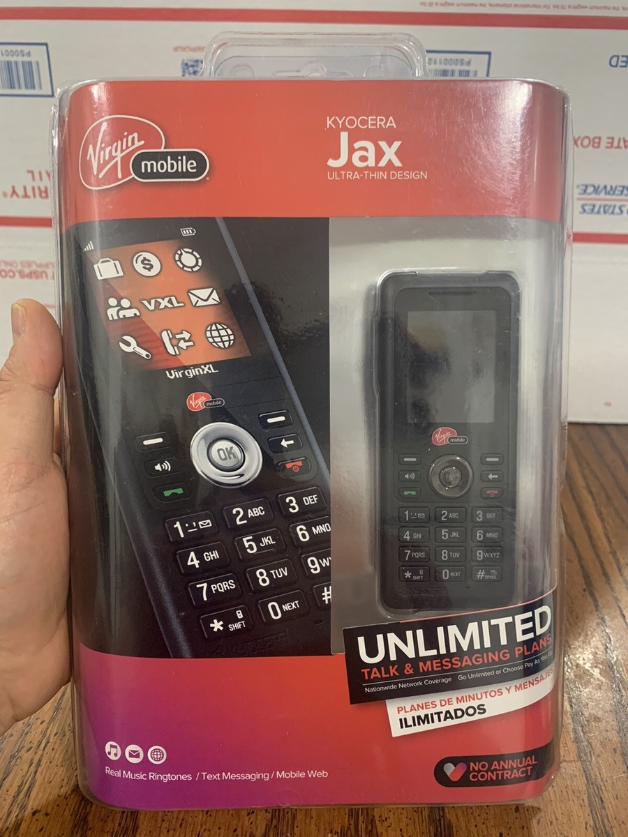 Kyocera Jax Virgin Mobile Prepaid Phone Brand New-Ultra Thin