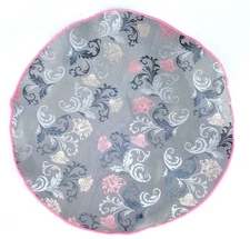 Lord R Colton Masterworks Pocket Round Positano Gray Flora Silk - $75 Retail New
