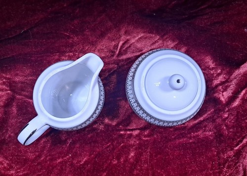 10 strawberry street iriana silver creamer and sugar set NEW - Picture 4 of 11