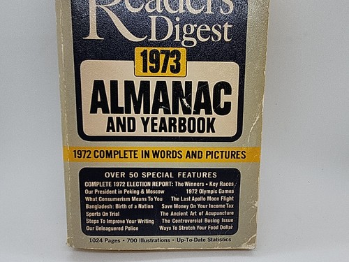 Vintage Reader’s Digest 1973 Almanac and Yearbook - Complete review of 1972 - 第 1/2 張圖片