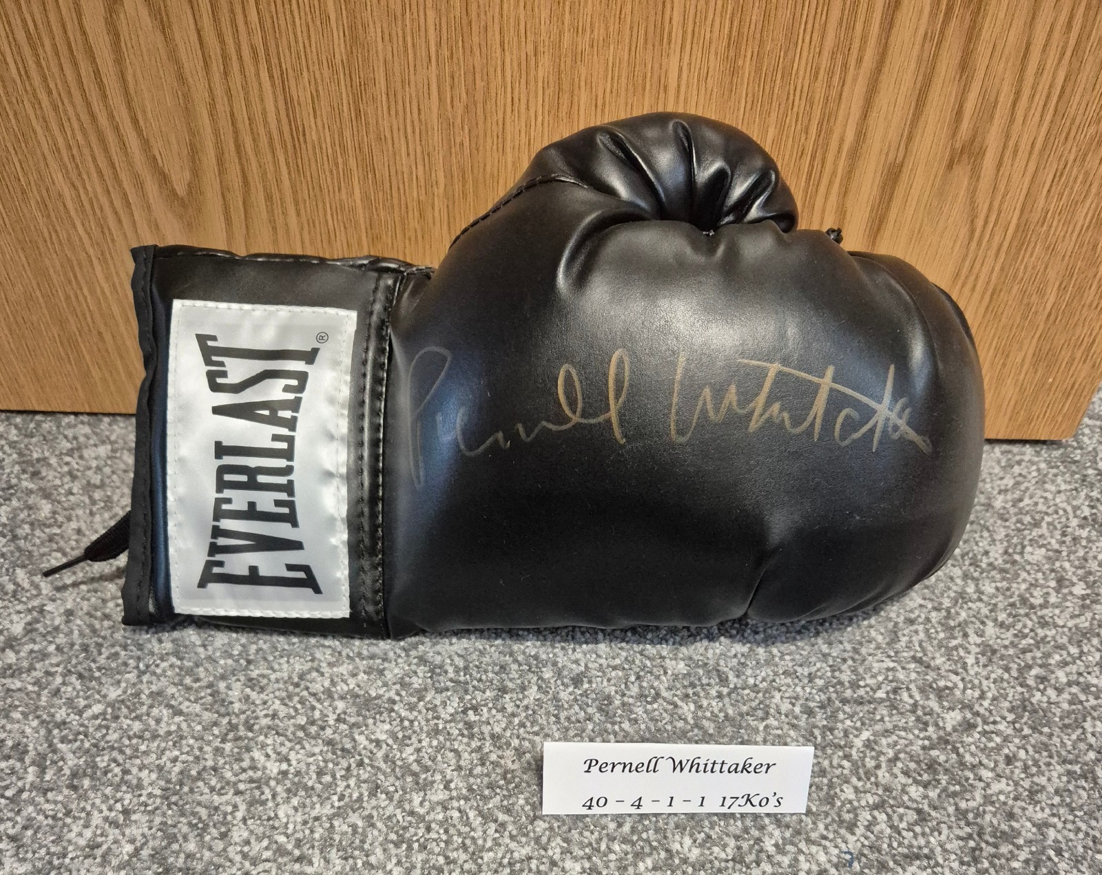 Pernell "Sweetpea" Whitaker Signed Boxing Glove 4x Weight World Champion