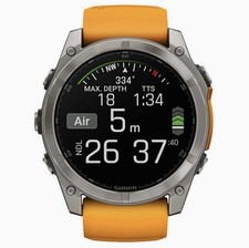 Smartwatch Garmin Fenix 8 AMOLED 51mm Multisport GPS Cinturino Silicone Arancione NUOVO