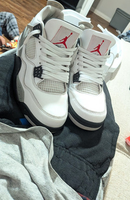Jordan Air Jordan 4 Retro OG White Cement 2016 Men's Mid Top Leather 840606-192