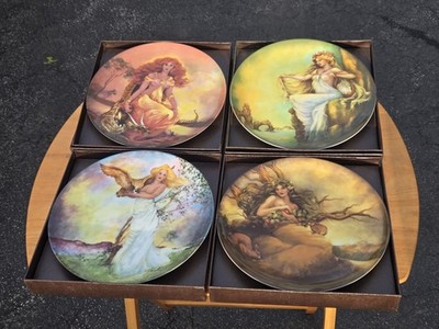 THE FOUR ANCIENT ELEMENTS Series Georgia Lambert KNOWLES Complete 4 Plates Set
