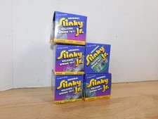Five Vtg Slinky Jr. Metal Coil Walking Spring Toy SEALED Original Boxes, 3/51