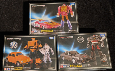 Authentic Transformers Masterpiece Lot MP-28 HOT R, MP-21 BUMBLE, MP-18 STREAK