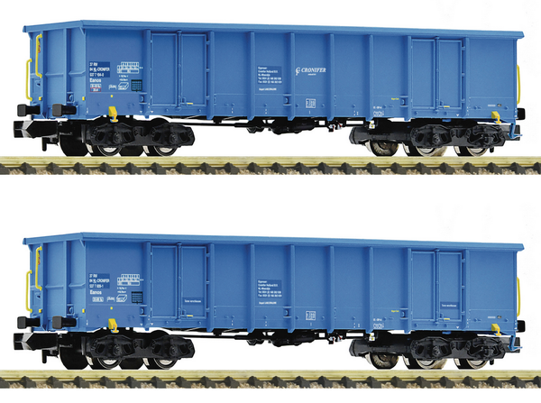 Fleischmann 6660095 2Tlg. Set Offene GüTerwagen Eanos Cronifer Ep.Vi Spur N Neu-image