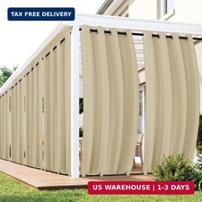 Outdoor Curtains for Patio Waterproof 6 Panels Gazebo Pergola Porch Cream 54x84