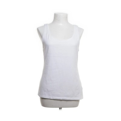 H&M Basic, Tank­top, Größe: L, Weiß, Baumwolle/Elasthan, Einfarbig, Damen #gCB