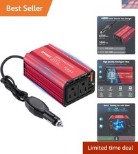 400W Power Inverter 12V DC to 110V AC, Car Charger Plug in Adapter Outlet wit...