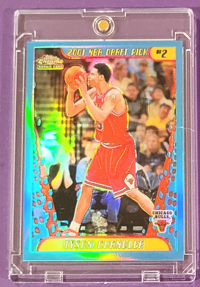 2001-02 Topps Chrome Tyson Chandler Rookie Refractor RC Bulls