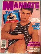 Mandate Magazine, October 1988, Playgirl-Like, Gay Interest, Out-of-Print