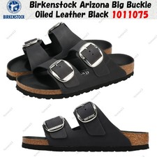 Birkenstock Arizona Big Buckle Oiled Leather Black 1011075 Unisex Size