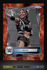 Topps Slam WWE Chrome Orange Sapphire Mia Yim Michin Legendary /25 {DIGITAL}