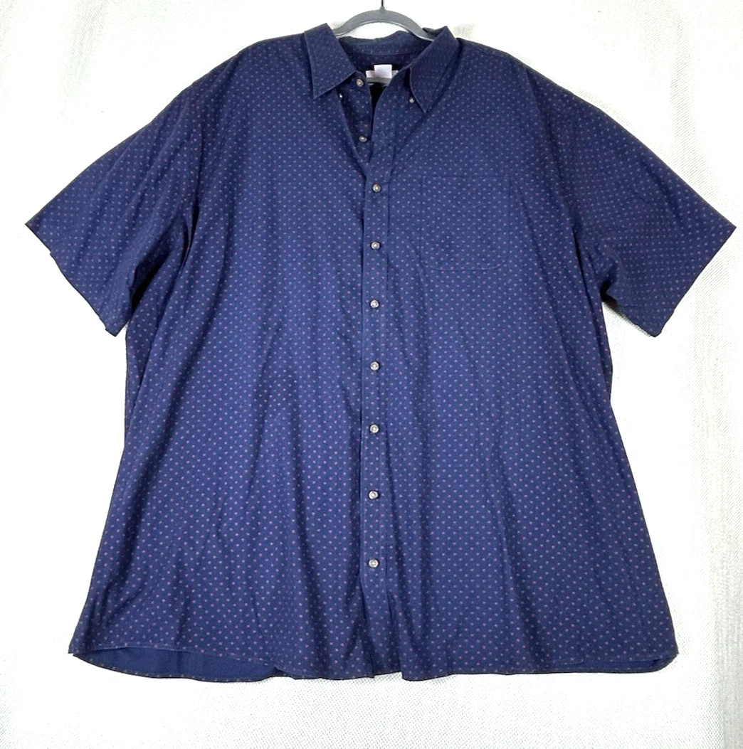 Chemise à carreaux décontractée pour homme à manches courtes boutonnée style Gingham, coupe droite avec poche, Bleu marine, Moyen