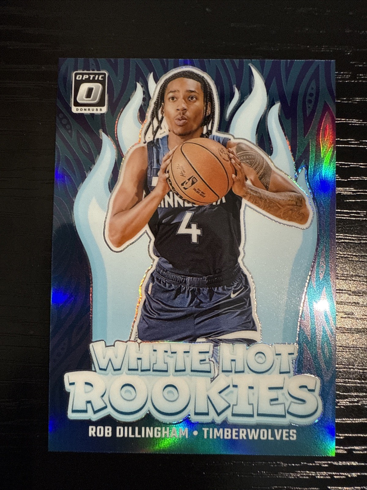 2024-25 Donruss Optic Rob Dillingham White Hot Rookies Purple Prizm (RC) #8