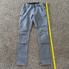 Dovetail Workwear Maven X Thermal Denim Pants, Gray Stretch, Size 2 x 32