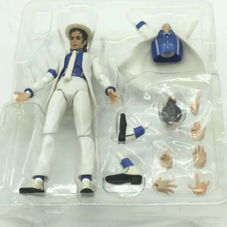 Michael Jackson Smooth Criminal Moonwalk Action Figure MJ Thriller Toy Gift - Image 2 of 4