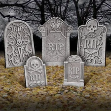 Halloween RIP Graveyard Tombstones Party Haunted House Decor Yard Lawn Signs X 5