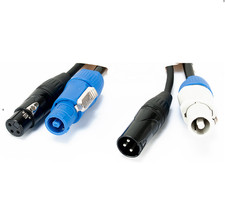 Accu-Cable 3-Pin DMX  PowerCON Cable, 3 ft