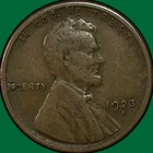 1923-S Lincoln Wheat Cent Fine F Coin #40298