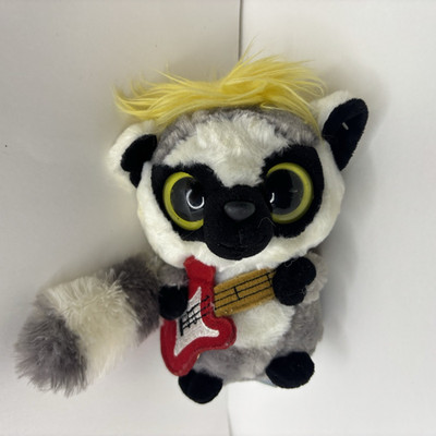 Aurora Yoohoo & Friends Lemmee Lemur Punk Rocker 7'' Guitar Plush Stuffed Animal