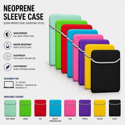 15'' Neopren Hülle Tasche für 15 Zoll Laptop Notebook MacBook Air/Pro Case Cover