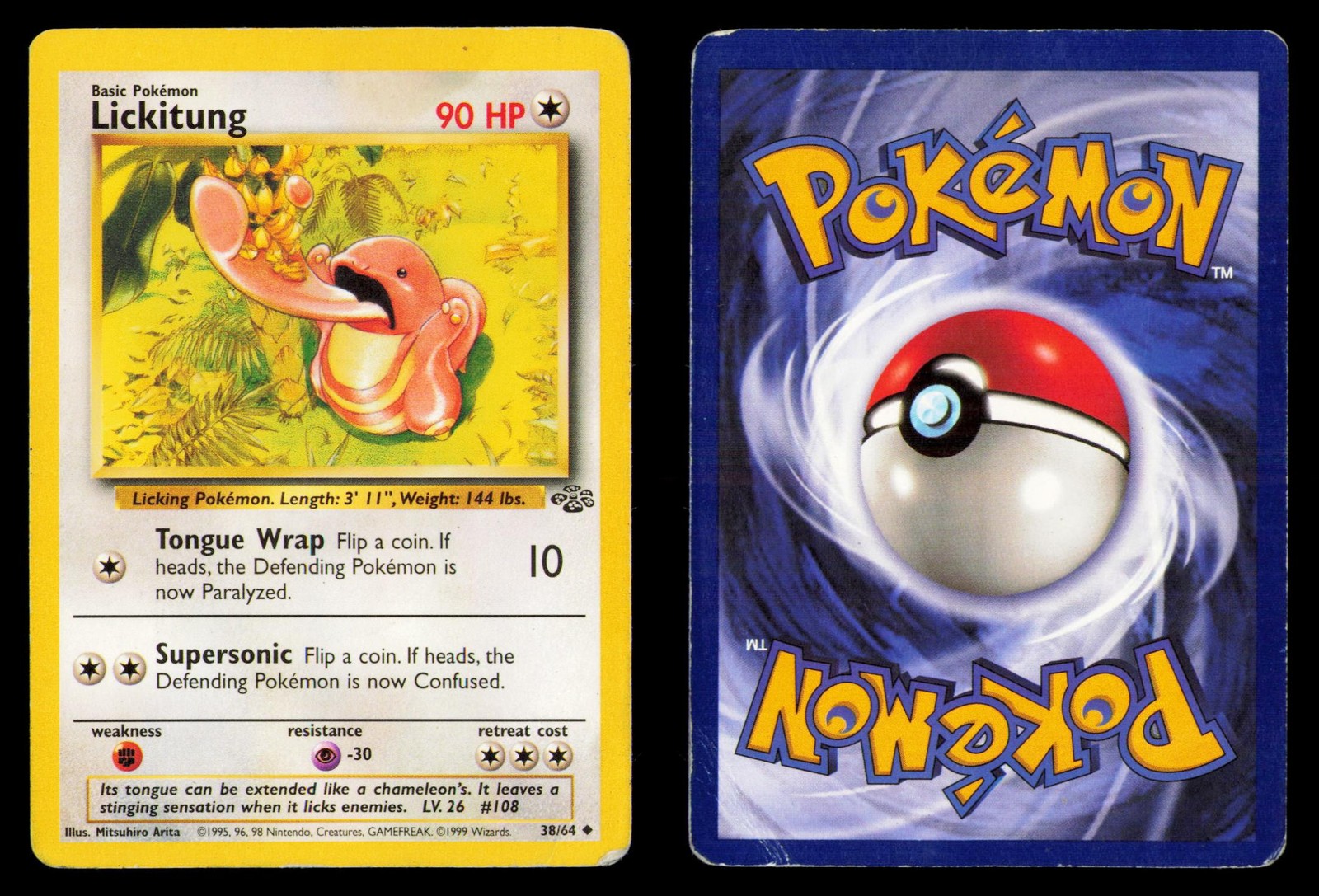 LICKITUNG 1999 38/64 UC JUNGLE POKEMON UNLIMITED HP