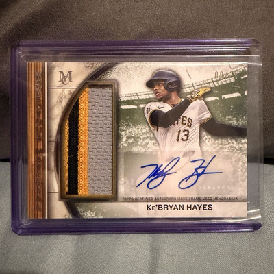 2025 Topps Museum Collection Ke Bryan Hayes Momentous Material Jumbo Patch Auto