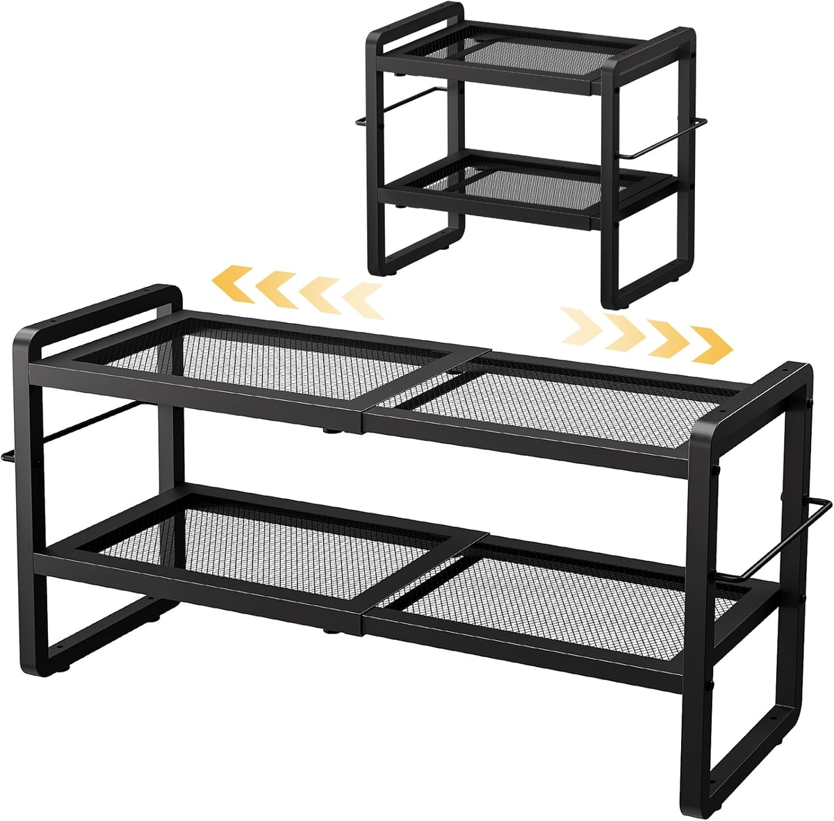 Enter　2ラック 2 Tier Expandable Shoe Rack for Closet, Adjustable Heavy Duty