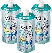 Kao Biore u Recharge Rafraîchissante et Lisse, 340 ml, Lot de 3